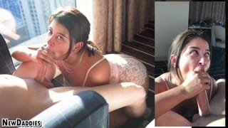 Hawk Tuah - Kitty Lyvv Latina Step Sister best POV Blowjob & Face Fuck