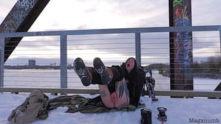 Giving my Pussy Frost Bite with an Icicle