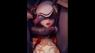 Shenhe gives Footjob and Gets Gangbanged Anally by a Group of Hilichurls Part 2/3 - Genshin Impact