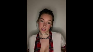Busty British College Teen Dominant JOI