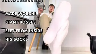 Made Worship Giants Bosses Feet from inside his Socks - Pornhub Gay