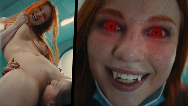18 Year old Redhead Vampire Mesmerizes Josephine Jackson into Lesbian Pleasure