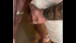 Young twink receives a hard cock from a well-endowed TV technician without a condom.