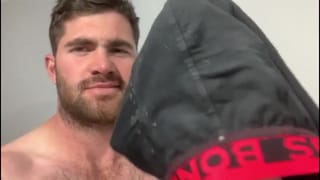 Koby Falks Ripens his Dirty Aussie Bonds Underwear and Sends them to Chad Owen for Sniffing Fun - Pornhub Gay
