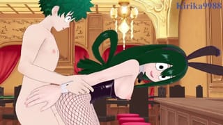 Tsuyu Asui and Izuku Midoriya have Intense Sex in a Casino. - my Hero Academia Hentai