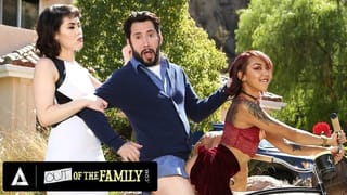 Horny Stepmom Joins her Pervert Husband and Dirty Stepdaughter after she Caught them Banging Hard