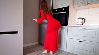 Sexy Step Mom Helps Step Son Cum Quickly on her Small Tits - Naughty Halloween