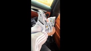 Public Foot TNs Worship in the Car Straight Master and Slave White Smelly Socks Stinky Sneakers Male Foot Polish German French Twink Muscle Bare - Pornhub Gay