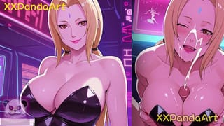 Naruto Hentai - Tsunade (綱手) Big Tits Bunny Suit OnTop BlowJob by Xxpandaart