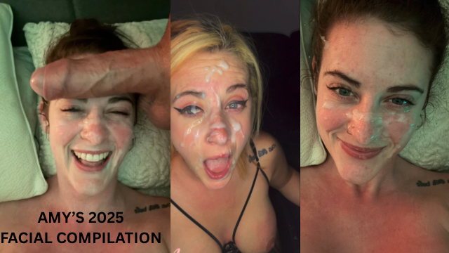British Slut Facial Cumpilation | AmyyMikee