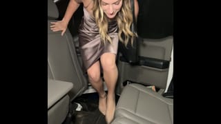 Bridesmaid Slips away from the Wedding for a Backseat Quickie