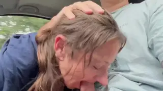 Crroad Head. this Slut Polishes my Knob while Driving.