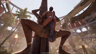 The Ancient Statue Woke up and Began to Pound Lara in all her Holes, Filling her with Sperm. 3D Hentai Game. Part 1