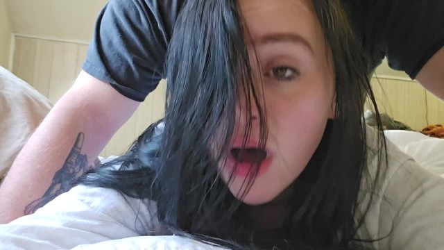 Beautiful Brunette Girlfriend Anal Tease Dirty Talk Cum on Ass