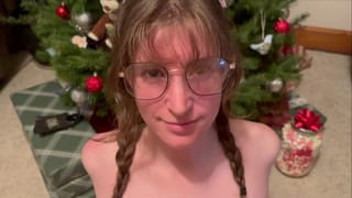 Tight Teen miss Summer Monarch Gave me all her Holes for Christmas!