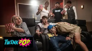 TWINKPOP - getting Hot and Nasty in the Movie Theater with Dante Colle, Michael Boston & Troye Dean - Pornhub Gay