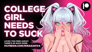 NO GAG REFLEX Deepthroat in College Girl's Dorm Room! Audio Porn | Blowjob Audio | Throatfuck | ASMR