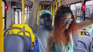 A Stranger's Schoolgirl on the Bus!