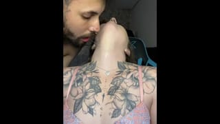 Licking and Slobbering a Lot on the Neck of the Tinder Blonde / Neck Kissing