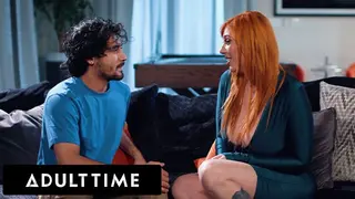 ADULT TIME - Nervous Teen doesn't Pull out of his MILF Therapist Lauren Phillips during Sensual Fuck
