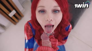 Superheroine Submission: Spider-Woman taking Dick in her Deep Holes