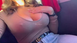 Stranger Caught Teen Flashing Tits in the Public Bus