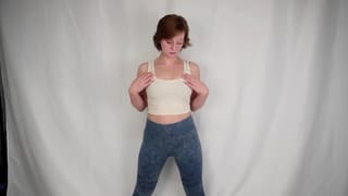 Embarrassed Naked Female Runner, Jumping Jacks Clothing Disappearance ENF