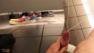 Public Toilet - Spray the whole Stall with my Massive Cumshot! | Johann Wood