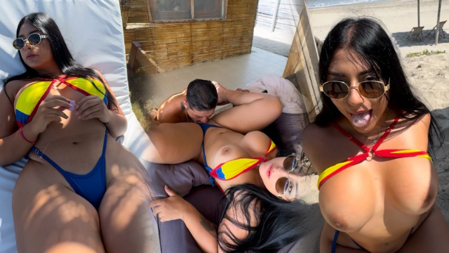 Mi Mejor Amigo me Llevó a Una Cabaña En La Playa Para Follarme Salvajemente! ThaliaAndFelipe