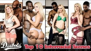Diabolic - Top 10 Interracial Scenes - Black on White Babes getting Fucked HARD