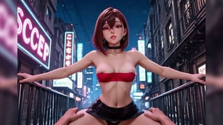 Hentai 3D ( Dandadan ) Momo Ayase Horny in the Middle of the Street Momo Fucking on the Floor