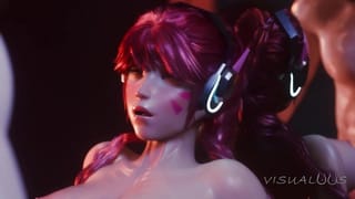 Cute Dva Bathroom Sex Compilation | 3D Hentai Cartoon