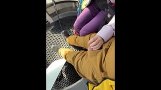 Wife Jerks off and gives Blowjob to Friend on Public Ski Lift