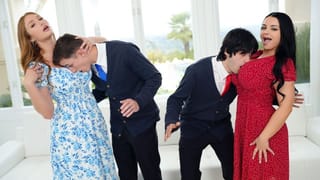 Loser Stepsons can't Talk to Girls so their Big Boobs Stepmoms Teach them how to Treat a Real Lady