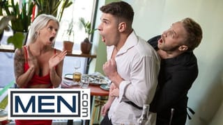 MEN - Romantic Dinner Turns Naughty as Malik, Mateo, and La Petite Share Oysters and Wild Sex
