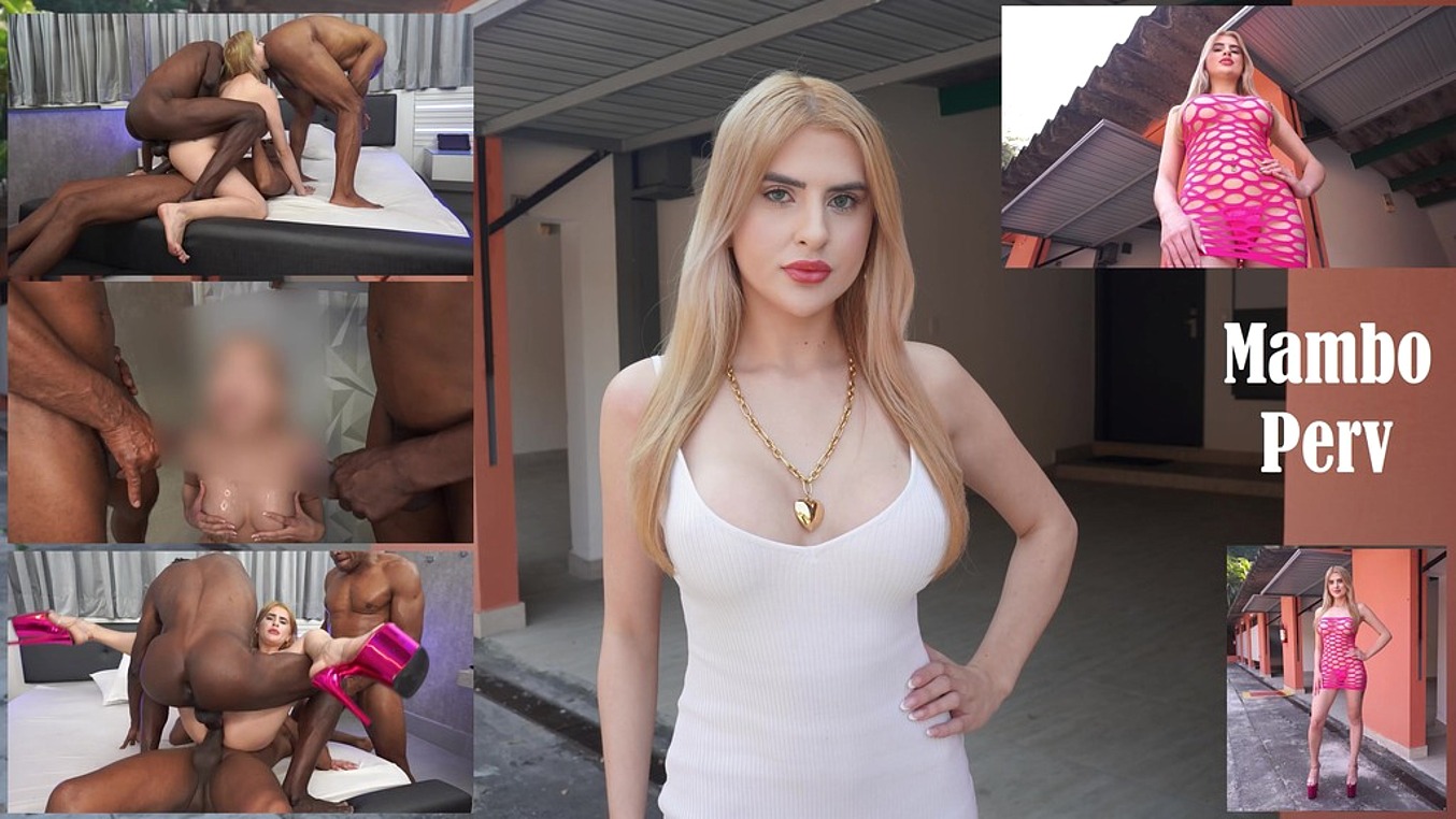 Beautiful 22 years Brazilian blonde fucked by 3 big cocks then gets peed on (DAP, Anal, Dry version, gapes, IR,3on1)OB375