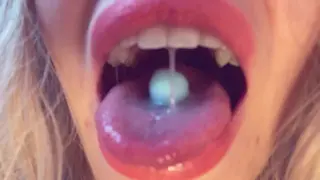 SWALLOWING mr Blue: come Play inside my GIANTESS MOUTH /ASMR VORE/ HQ - Close up
